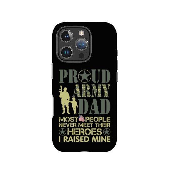 Proud Army National Guard Dad American Flag IPhone Cases