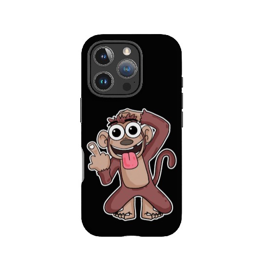 Funny Monkey Showing Middle Finger IPhone Cases