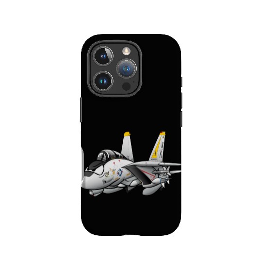 F-14 Tomcat Military Fighter Jet Aircraft Cartoon IPhone Cases