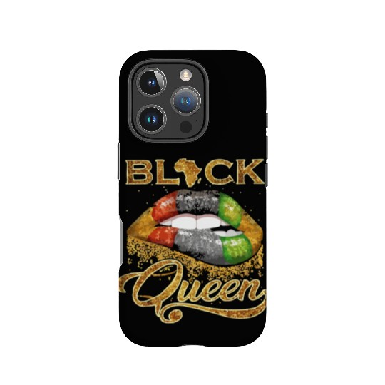 Black queen lips IPhone Cases