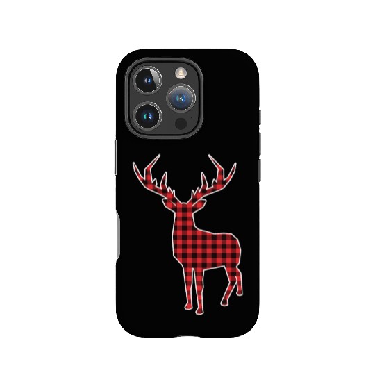 Buffalo Plaid Deer Christmas IPhone Cases