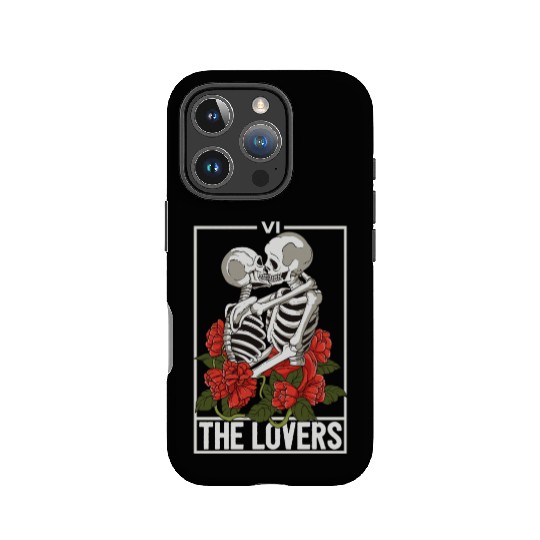 The Lovers Tarot Card Kissing Skulls Skeletons IPhone Cases