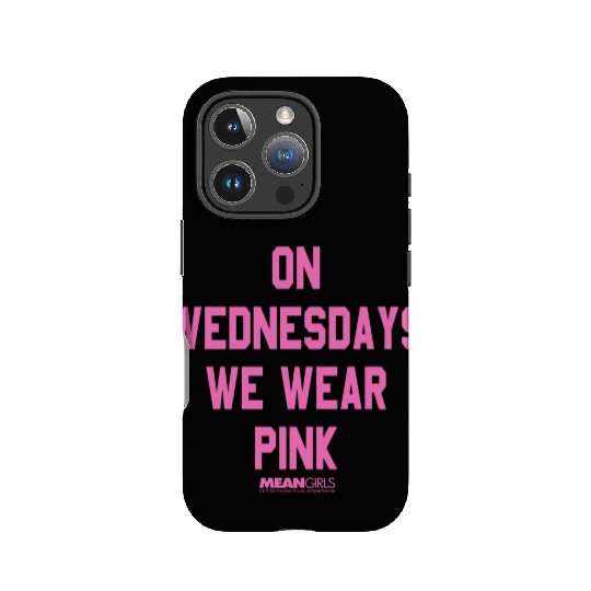 Mean Girls Pink On Wednesday Square Text IPhone Cases