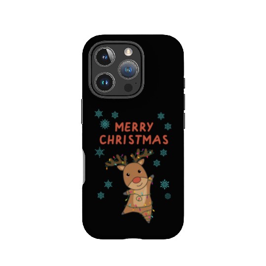 Merry Christmas Rudolph Red Nose Reindeer Snow IPhone Cases