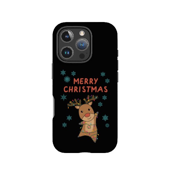 Merry Christmas Rudolph Red Nose Reindeer Snow IPhone Cases
