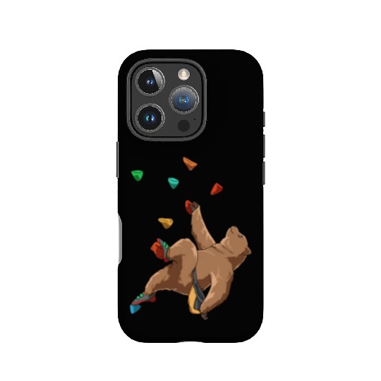 Grizzly Bouldering and Rock Climbing Gift IPhone Cases