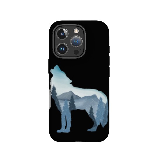 Alpha Wolf Art - Nature Background IPhone Cases