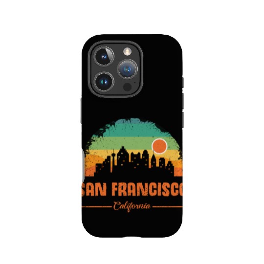 San Francisco California Vintage Retro Stripe IPhone Cases