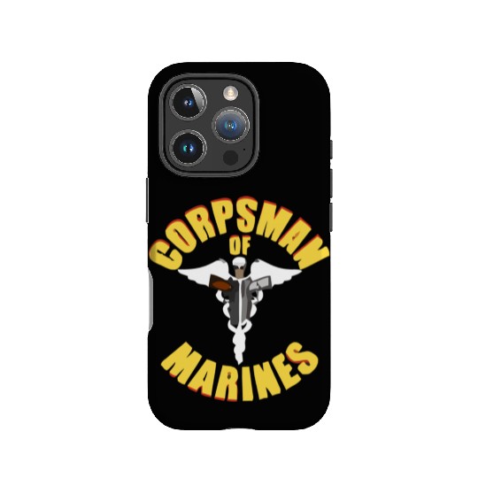 Us Navy Corpsman 8404 Fmf Veteran Front & Back Des IPhone Cases