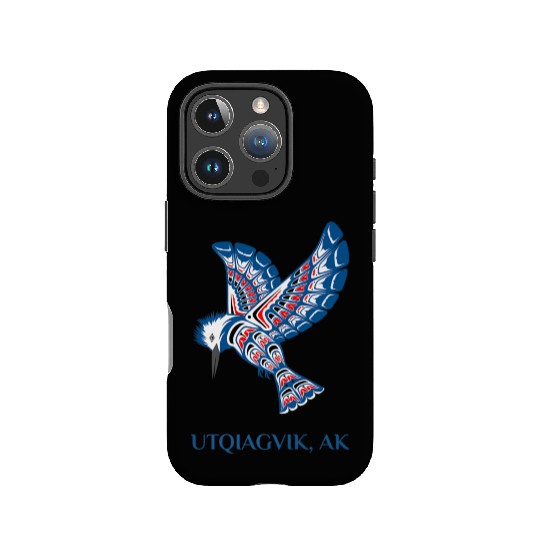 Native American Utqiagvik Kingfisher Bird Alaska IPhone Cases