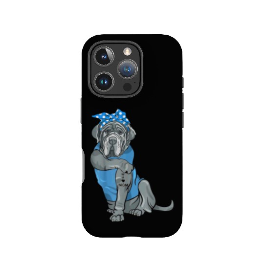 Neapolitan Mastiff Dog Tattoo I Love Mom IPhone Cases