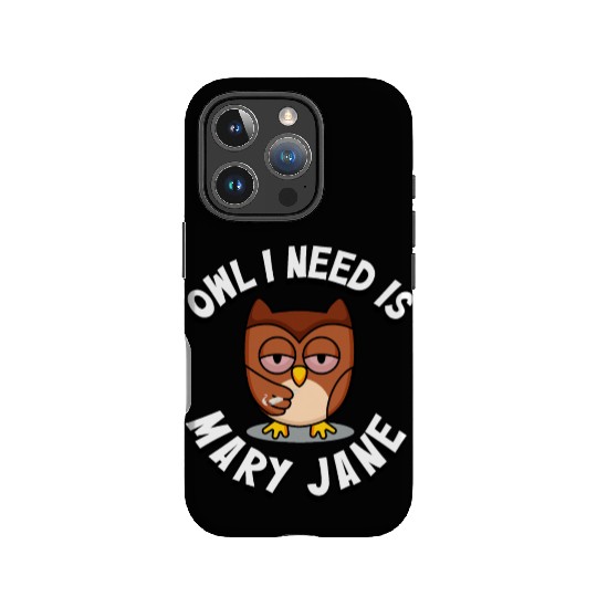 Stoner Owl Stoned Owl Mary Jane night bird IPhone Cases