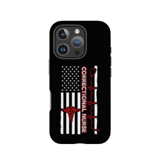 Correctional Nurse USA Flag Nursing RN IPhone Cases