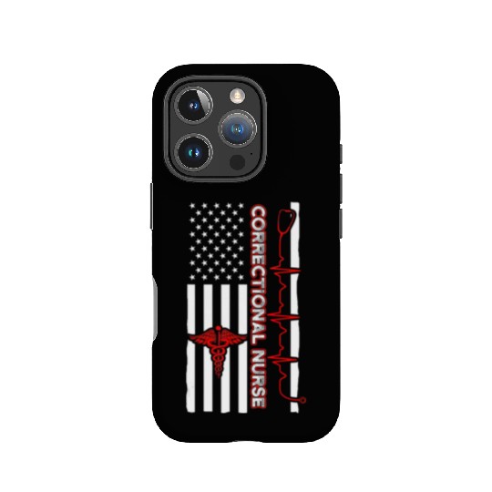 Correctional Nurse USA Flag Nursing RN IPhone Cases