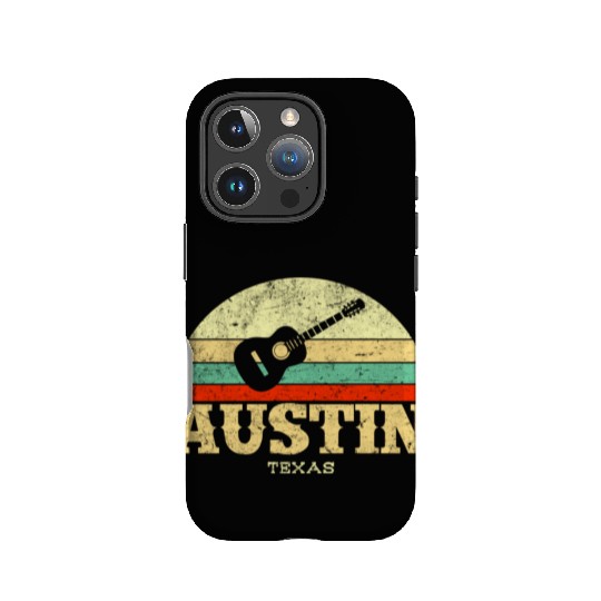 Retro Austin Texas Guitar Vintage Lone Star State IPhone Cases