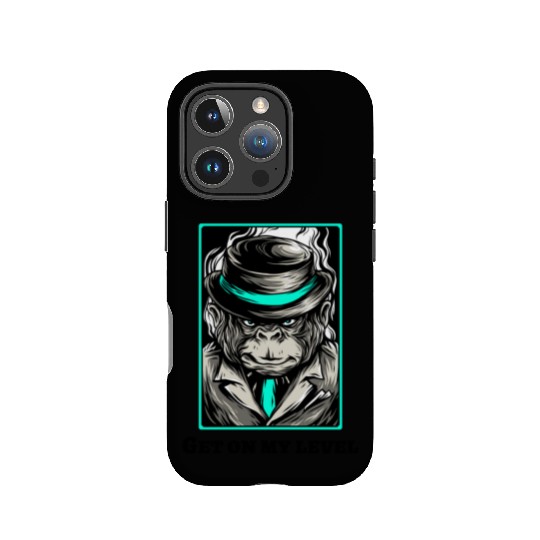 Cool chimpanzee gangster monkey IPhone Cases for