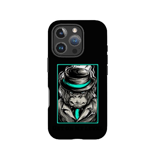 Cool chimpanzee gangster monkey IPhone Cases for