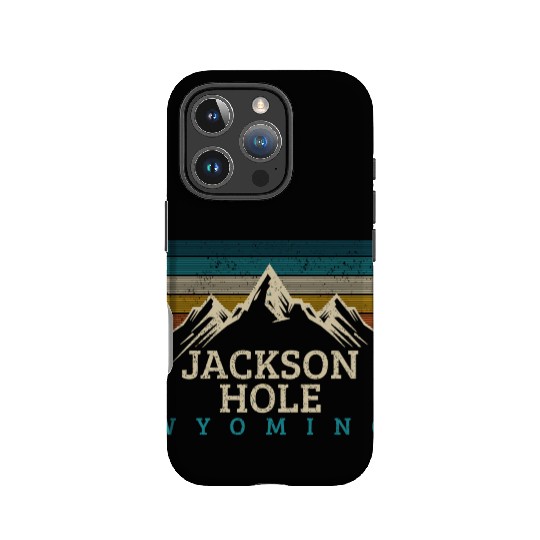 Jackson Hole Wyoming Vintage Mountains Nature Souv IPhone Cases
