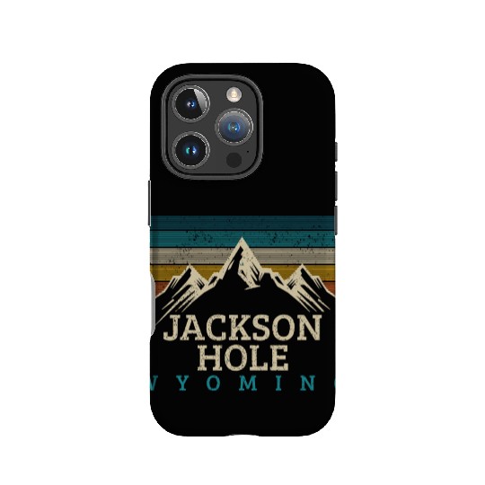 Jackson Hole Wyoming Vintage Mountains Nature Souv IPhone Cases