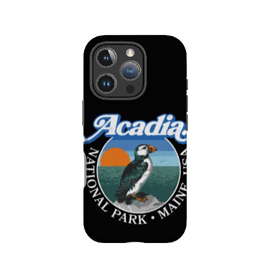 Retro Acadia National Park Vintage Maine Puffin IPhone Cases