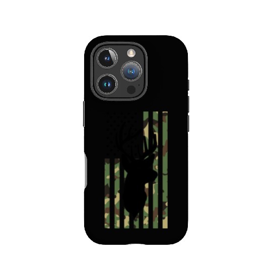Camouflage American Flag Deer Hunting IPhone Cases