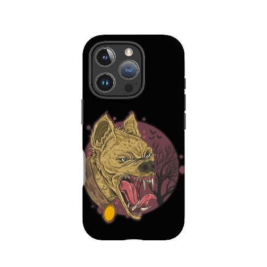 wild hyena angry face head IPhone Cases