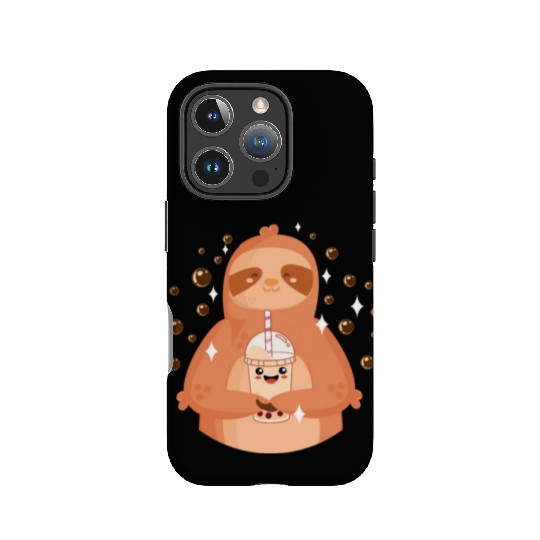 Boba Tea Kawaii Sloth Drinking IPhone Cases