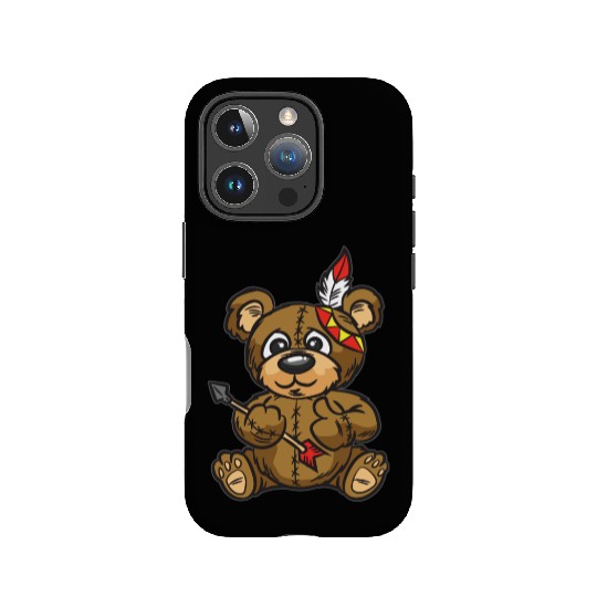 Indian Teddy Bear with Jewelry and Arrow IPhone Cases