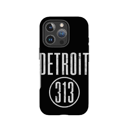 Detroit 313 Area Code Vintage IPhone Cases