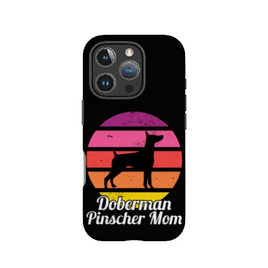 Doberman Pinscher Mom I Retro MinPin Mom IPhone Cases