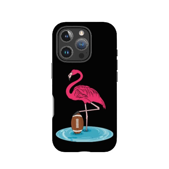 Flamingo Playing American Football IPhone Cases