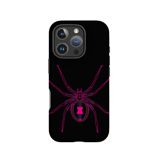 Black Widow Pink Design IPhone Cases