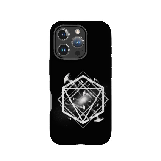Geometric Outer Space Jelly Fish - (white) IPhone Cases