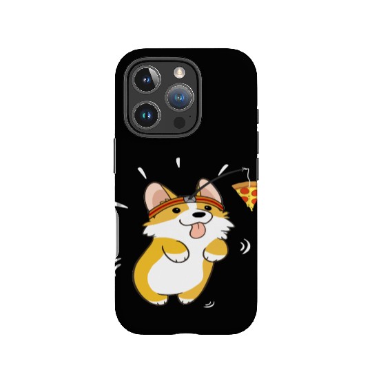 Corgi Running Pizza Lover Funny Dog Pizza Gifts IPhone Cases