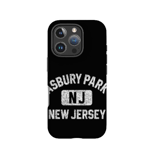 Asbury Park Nj New Jersey Gym Style Distressed Whi IPhone Cases