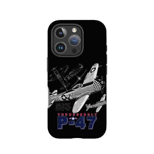 P 47 Thunderbolt Vintage USAF Aircraft IPhone Cases