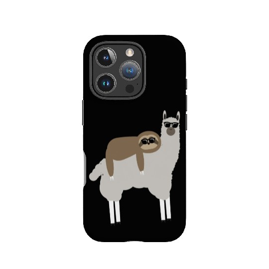 funny sloth riding llama - cute animals lover gift IPhone Cases