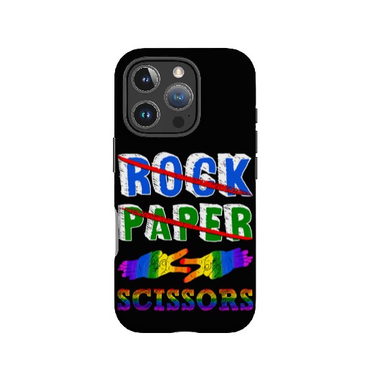 Rock Paper Scissors Lesbian Couple LGBTQ Pride Mon IPhone Cases