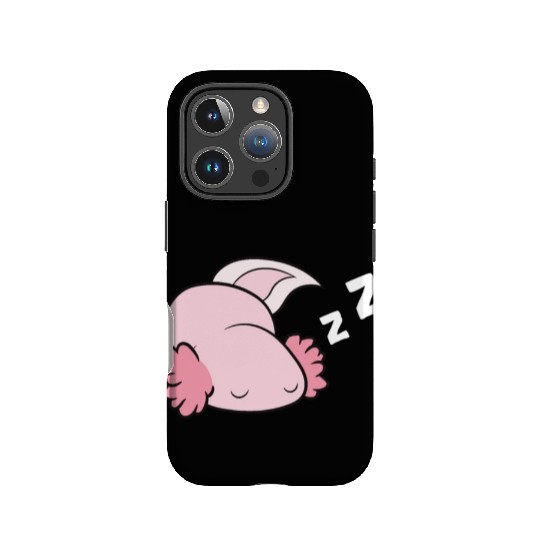 Axolotl Mexican Salamander Relaxing Tired Axolotl IPhone Cases