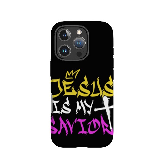 Jesus Is My Savior Graffiti Street Art Drawing IPhone Cases