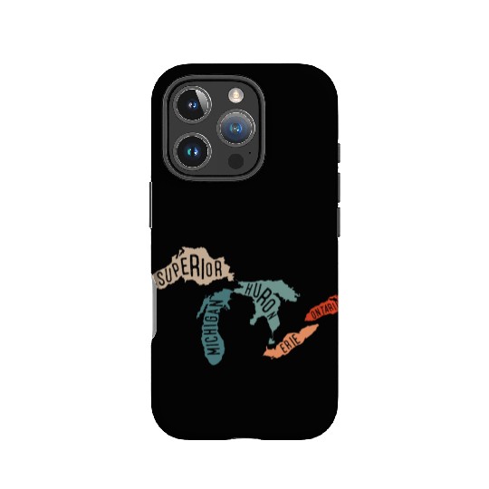 Great lakes USA, Michigan Lake Erie Lake IPhone Cases