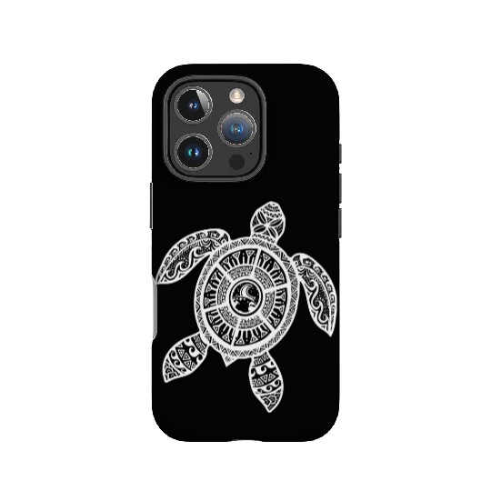 White Tribal Hawaiian Tattoo Boho Sea Turtle IPhone Cases