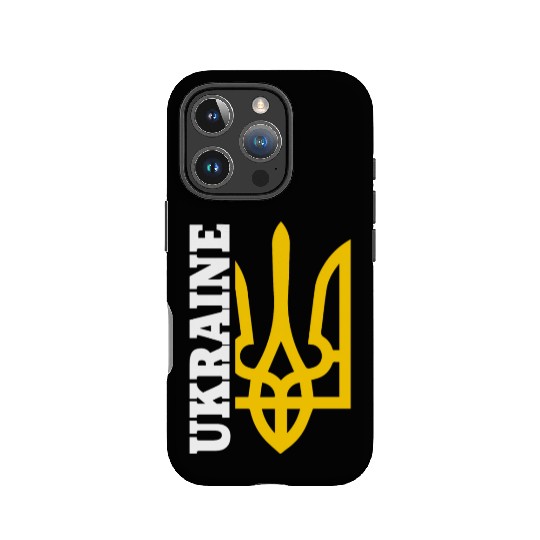 UA And Yellow Emblem of Ukraine IPhone Cases