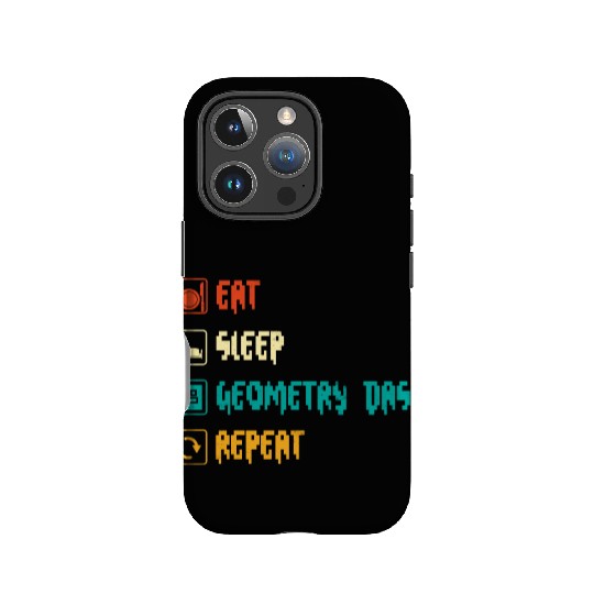 Eat sleep geometry dash repeat retro Jumper Repeat IPhone Cases