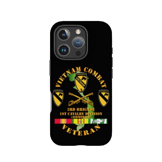 Army Vietnam Combat Cavalry Veteran w Support Brig IPhone Cases