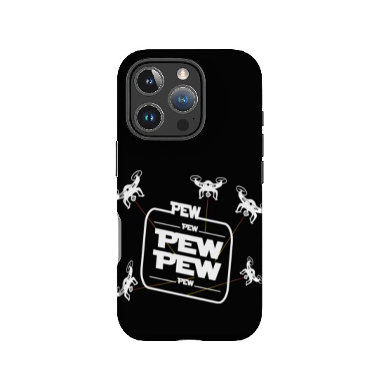 Pew Pew Pew With Drone IPhone Cases