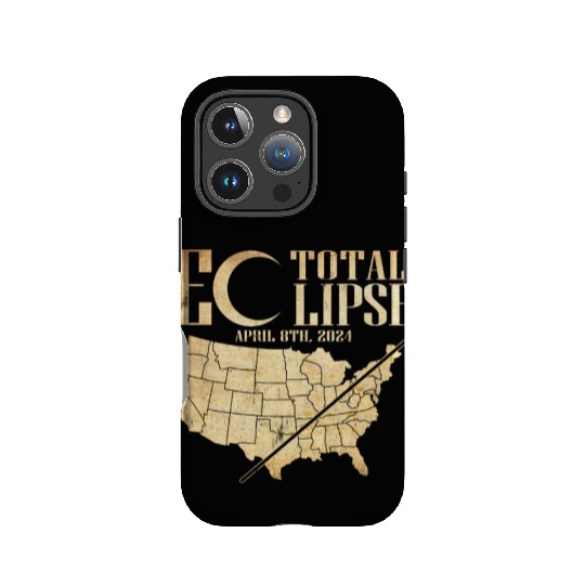 USA Map Path Of Totality 4.8.24 Total Eclipse IPhone Cases