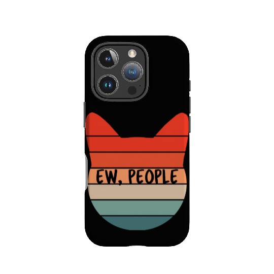 Ew People Cat Retro Sunset Colors IPhone Cases