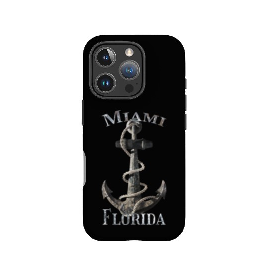 Miami Florida Nautical Anchor Sailing IPhone Cases