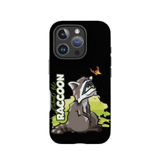 Sweet Little Raccoon with Butterfly IPhone Cases